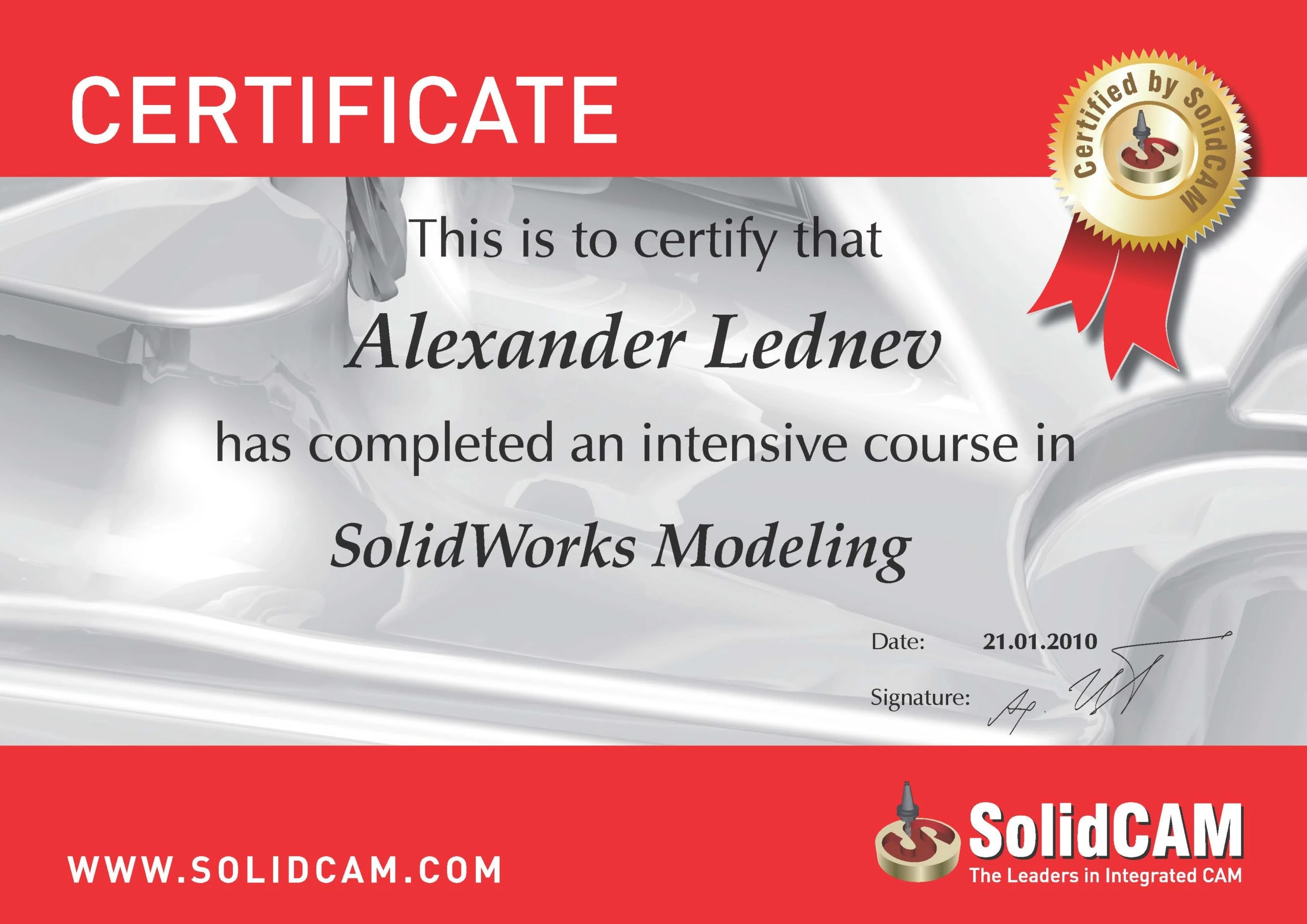 2010 SolidWorks Леднев